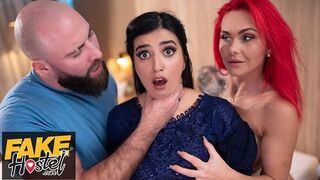 Szégyenlős pakisztáni pipi felébred szexuálisan egy édeshármasban perverz brit párral