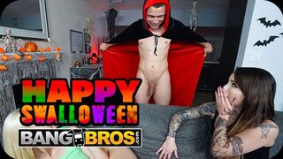 Bang Bros Network bemutatja: Vad Halloween szexparti dupla gyönyörű csajjal