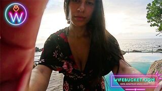 WifeBucket Vágyai - Gyengéd MILF Lovagol a Naplementében Gigászi Mellekkel és Szenvedéllyel